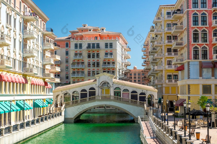 卡塔尔多哈回合谈判区小威尼斯桥就像的里亚尔托桥桥桥多哈回合谈判就像的威尼斯桥里亚尔托桥