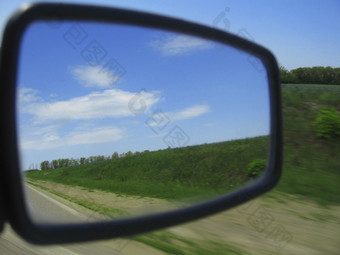 视图的镜子<strong>汽车车</strong>