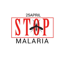 向量插图背景为世界疟疾一天