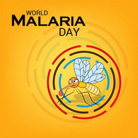向量插图为世界疟疾一天