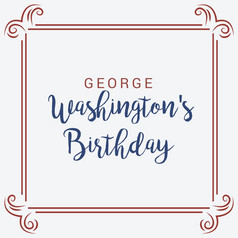 向量插图背景为乔治华盛顿生日