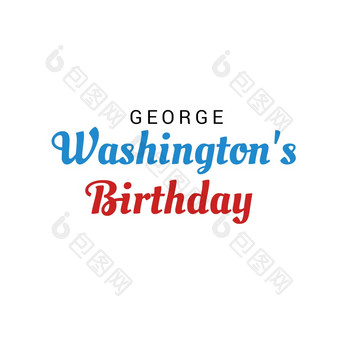 向量插图背景为<strong>乔治华盛顿</strong>生日