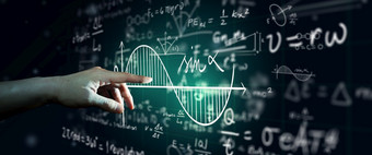 手科学公式和数学方程摘要黑色的董事会背景数学化学教育人工<strong>情报</strong>概念