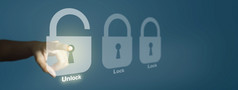 商人手解锁安全系统在线数据安全系统和网络网络安全技术网络安全管理服务身份信息隐私概念
