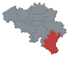 地图比利时卢森堡突出显示政治地图比利时与的几个州在哪里卢森堡突出显示
