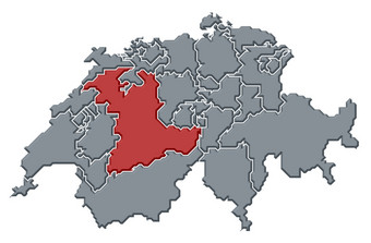 地图瑞士伯尔尼<strong>突出</strong>显示政治地图瑞士与的几个县在哪里伯尔尼<strong>突出</strong>显示