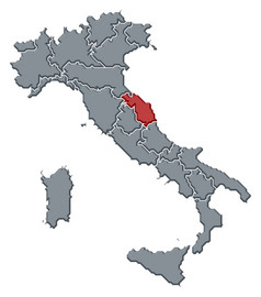 地图意大利游行突出显示政治地图意大利与的几个地区在哪里游行突出显示
