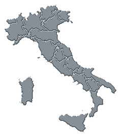 地图意大利政治地图意大利与的几个地区