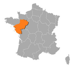 地图法国父母卢瓦尔突出显示政治地图法国与的几个地区在哪里国家卢瓦尔突出显示