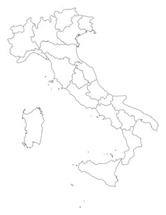 地图意大利政治地图意大利与的几个地区