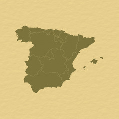 地图西班牙政治地图西班牙与的几个地区
