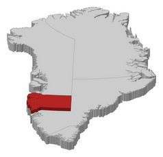 地图格陵兰岛盖卡塔突出显示政治地图奥地利与的几个市在哪里盖卡塔突出显示