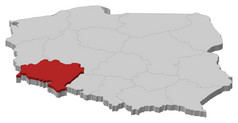 地图波兰较低的西里西亚突出显示政治地图波兰与的几个省省在哪里较低的西里西亚突出显示