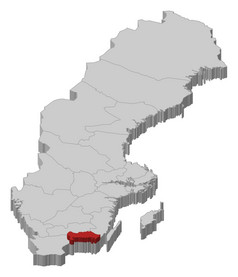 地图瑞典漂白县突出显示政治地图瑞典与的几个省在哪里漂白县突出显示