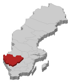 地图瑞典瓦斯特拉哥特大陆县突出显示政治地图瑞典与的几个省在哪里瓦斯特拉哥特大陆县突出显示