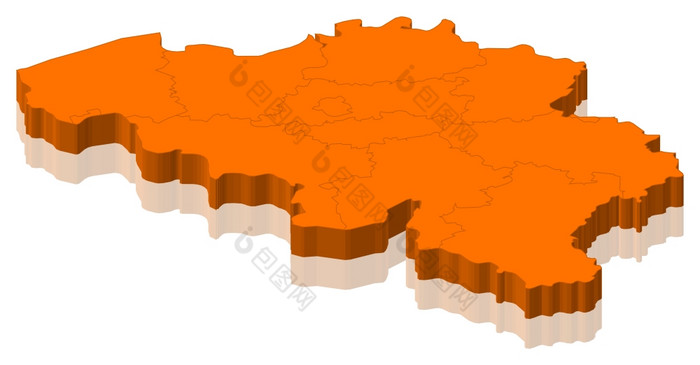 地图比利时政治地图比利时与的几个州