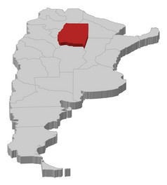地图阿根廷圣地亚哥的三角湾突出显示政治地图阿根廷与的几个省在哪里圣地亚哥的三角湾突出显示