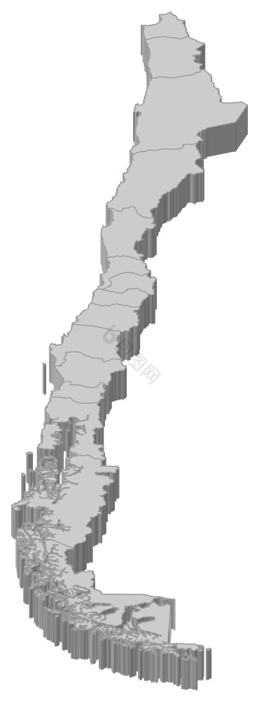 地图智利政治地图智利与的几个地区图片