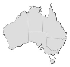地图澳大利亚政治地图澳大利亚与的几个州