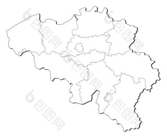 地图比利<strong>时政</strong>治地图比利时与的几个州