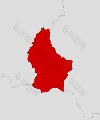 地图卢森堡政治地图卢森堡与的几个区