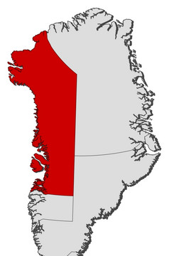 地图格陵兰岛Qaasuitsup突出显示政治地图奥地利与的几个市在哪里Qaasuitsup突出显示