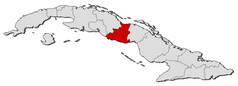 地图古巴桑克蒂酒精突出显示政治地图古巴与的几个省在哪里桑克蒂酒精突出显示