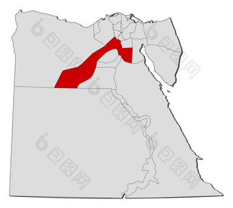 地图埃及吉萨<strong>突出</strong>显示政治地图埃及与的几个个省在哪里吉萨<strong>突出</strong>显示