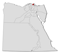地图埃及塞得港突出显示政治地图埃及与的几个个省在哪里塞得港突出显示