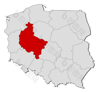 地图波兰更大的波兰突出显示政治地图波兰与的几个省省在哪里更大的波兰突出显示