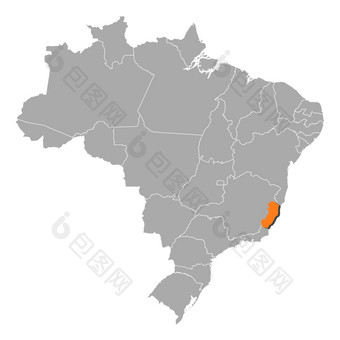 地图巴西<strong>获奖</strong>神圣突出显示政治地图巴西与的几个州在哪里<strong>获奖</strong>神圣突出显示