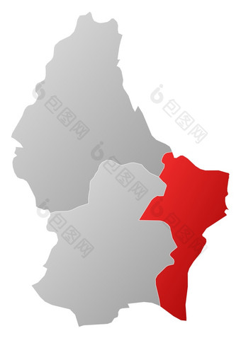 地图卢森堡电话突出显示政治地图卢森堡与的几个区在哪里电话突出显示