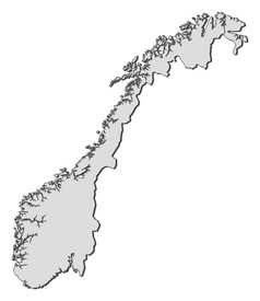 地图挪威政治地图挪威与的几个县