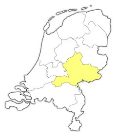 地图荷兰海尔德兰省突出显示政治地图荷兰与的几个州在哪里海尔德兰省突出显示