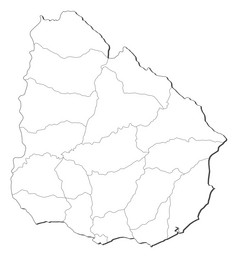 地图乌拉圭政治地图乌拉圭与的几个部门
