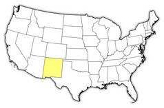 地图的曼联州新墨西哥突出显示政治地图曼联州与的几个州在哪里新墨西哥突出显示