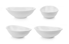 空陶瓷碗白色背景