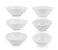 白色陶瓷碗白色背景