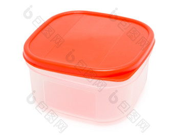塑料透明的<strong>食物</strong>容器与红色的<strong>封面</strong>