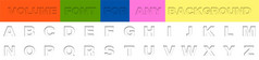 信体积按下字体。为任何背景颜色元素为的设计横幅假期卡片向量