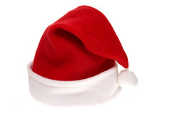 圣诞老人rsquo红色的帽子孤立的白色