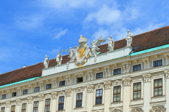 视图<strong>建筑</strong>片段的霍夫堡宫宫维也纳奥地利
