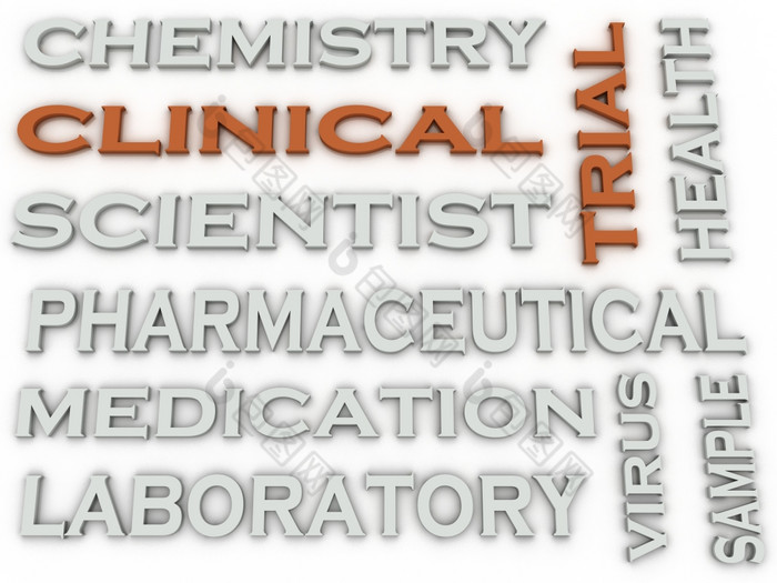 图像临床试验实验新产品词云概念