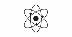 原子动画结构的核的原子周围的原子γ波质子中子和电子α通道