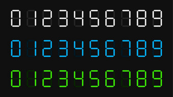 集数字时钟数字数字<strong>计算器</strong>电子计数器向量集数字时钟数字数字<strong>计算器</strong>电子计数器向量插图