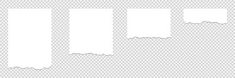 集撕裂表纸撕裂表纸与影子向量集撕裂表纸撕裂表纸与影子向量插图