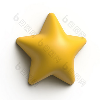 明星现实的明星图标明星与影子白色背景向量插图
