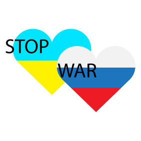 两个心停止战争停止战争战争心乌克兰和
