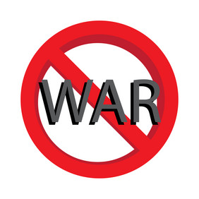 停止战争战争标志交叉标志被禁止的和平象征