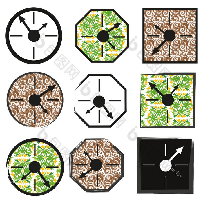 墙时钟卡通风格墙时钟各种各样的形状五彩缤纷的墙时钟向量插图股票图像每股收益墙时钟卡通风格墙时钟各种各样的形状五彩缤纷的墙时钟向量插图股票图像